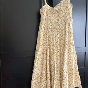 Aeropostale Yellow and White Floral Top